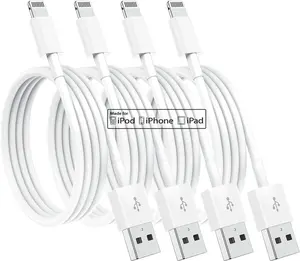 4 Pack [Apple Mfi Certified] Apple Charging Cables 3Ft, Iphone Chargers Lightning Cable 3 Foot, Fast Iphone Charging Cord for Iphone 14/14Pro/13/13Pro/12/11/11Pro/11Max/ X/XS/XR/XS Max/8, Ipad(White) NICETOP8CABLES9U