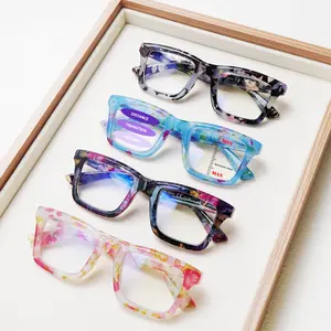 4pcs Oprah-Style Progressive Multifocal Blue Light Blocking Reading Glasses Women's Eyewear Computer Glasses Stylish Retro Frame Design Spring Hinges Durable Lenses Suitable For Daily Wear