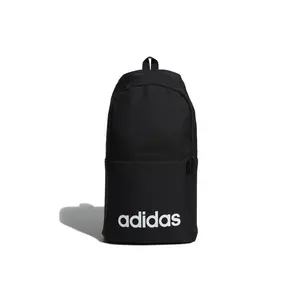 Adidas Lin Classic Backpack Day Series with Logo Zipper Closure Polyester Unisex Couple Style Black