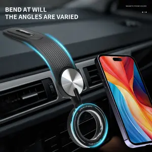 MagSafe Car Mount Detachable, Bendable Aluminum Arm Magnetic Phone Holder for Car【20 Strong Magnets】 Cell Phone Mount for Car Dash Fit iPhone 16 15 14 13 Pro Max Mini Mag Safe Accessories
