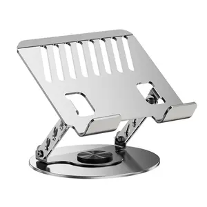 Aluminum Alloy Folding Laptop Stand – Portable Alloy Laptop Stand, Four-Angle Adjustable Ergonomic Lift Stand, With Ventilation Holes And Non-Slip Pads – Suitable For Travel, Office, And Home Use. riser