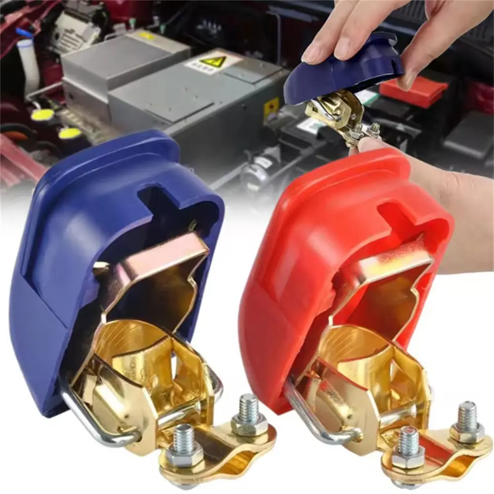 2 Piece Car Battery Terminal Clamp Set, Quick Release Mechanism, Protects Positive and Negative Connectors, Safe Disconnect for Batteries, Car Parts, Automotive Accessories