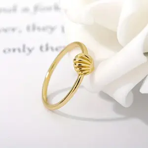 Seashell Ring - Minimalist Stainless Steel Shell Jewelry Ring with Water Elements, Ideal for Beach Vacations, Shell Jewelry Rings, Water Element Rings