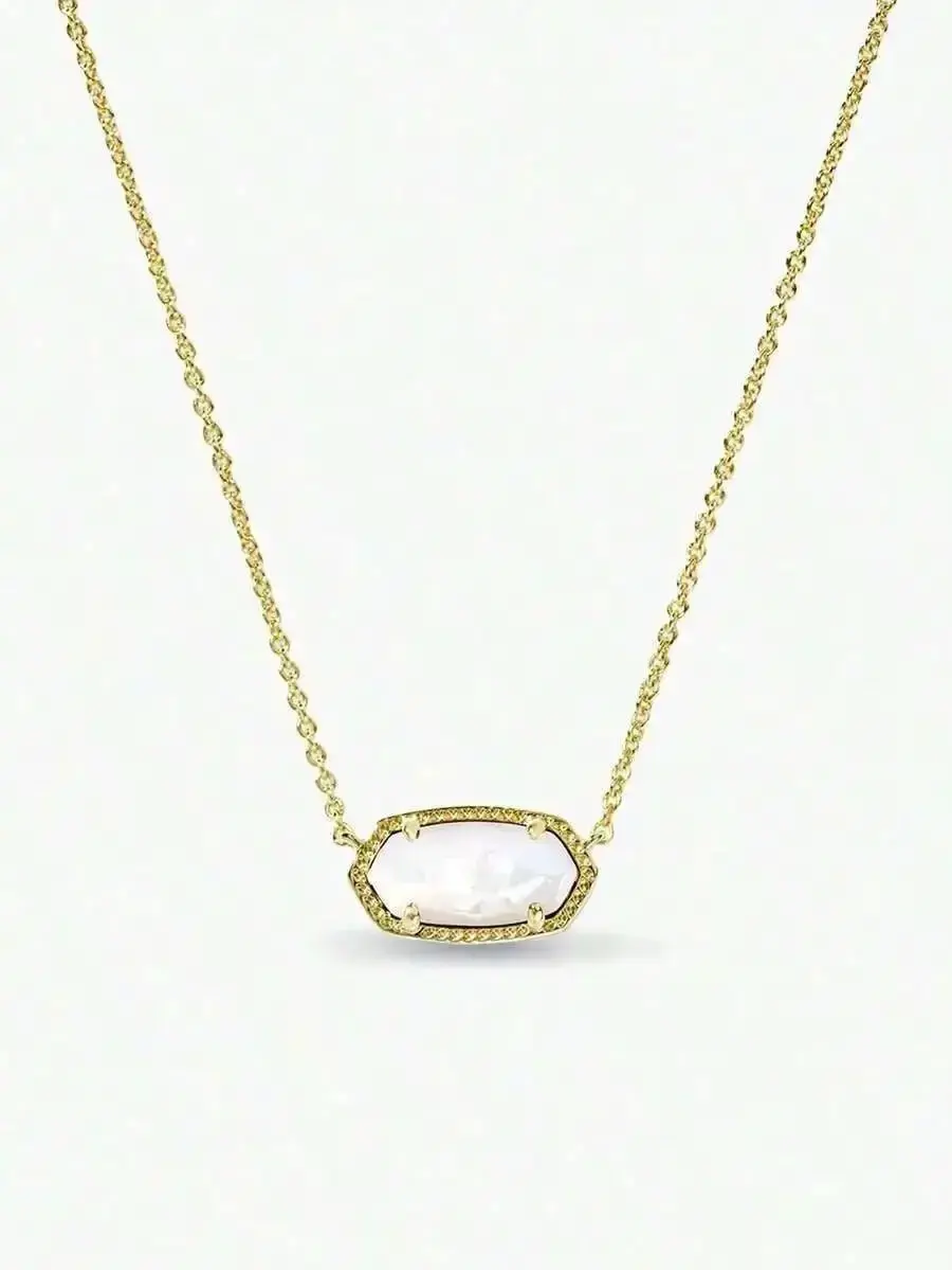 Women's Elegant Oval Pendant Necklace, Women's Fashion Accessory, with Imitation Pearl, Rhinestone Accents, for Going Out, Accessories For Women
