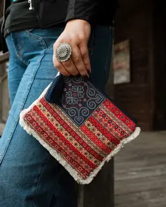 Jg Boho Flag Zipper Pouch