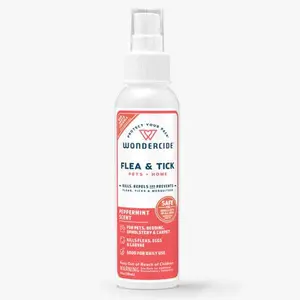 Wondercide Peppermint Flea & Tick Spray for Pets + Home with Natural Essential Oils