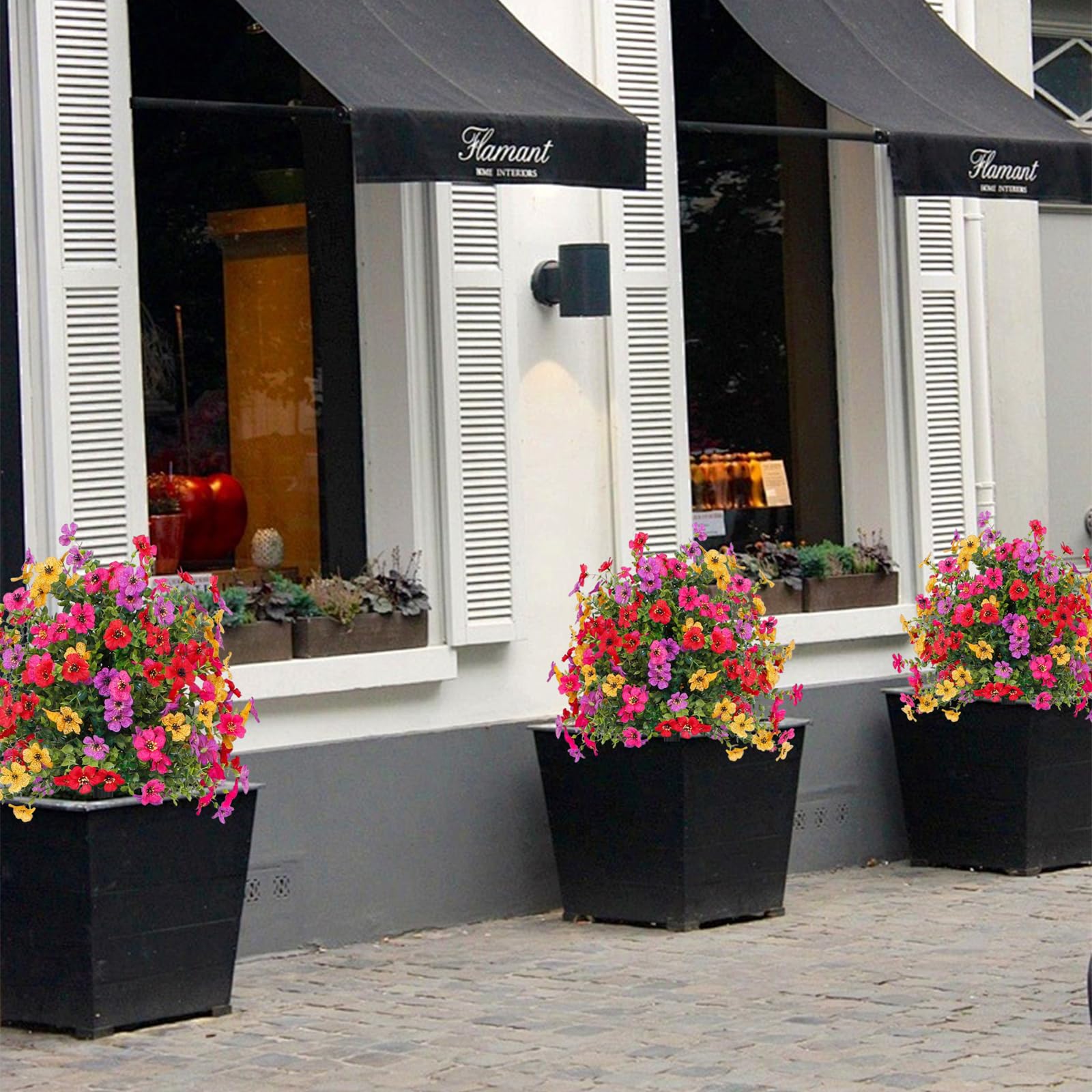 Artificial Flowers for Outdoor Indoor Garden Home Decoration, Plastic Faux Flowers, Faux Flower Daisy with Eucalyptus Leaves Fake Plants Greenery Boxwood Porch Patio Artificial Flowers for Outdoor Indoor Garden Home Decoration, Plastic Faux Flowers, Faux Flower Daisy with Eucalyptus Leaves Fake Plants Greenery Boxwood Porch Patio