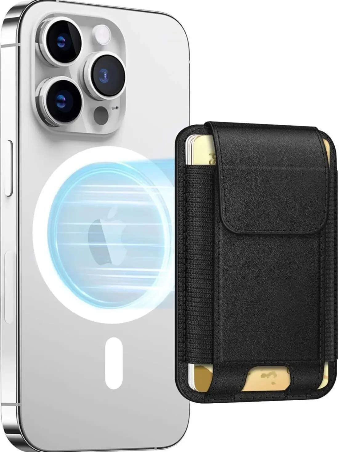 MagSafe Magnetic Card Wallet Holder for iPhone 15/14/13/12 Safe RFID Blocking