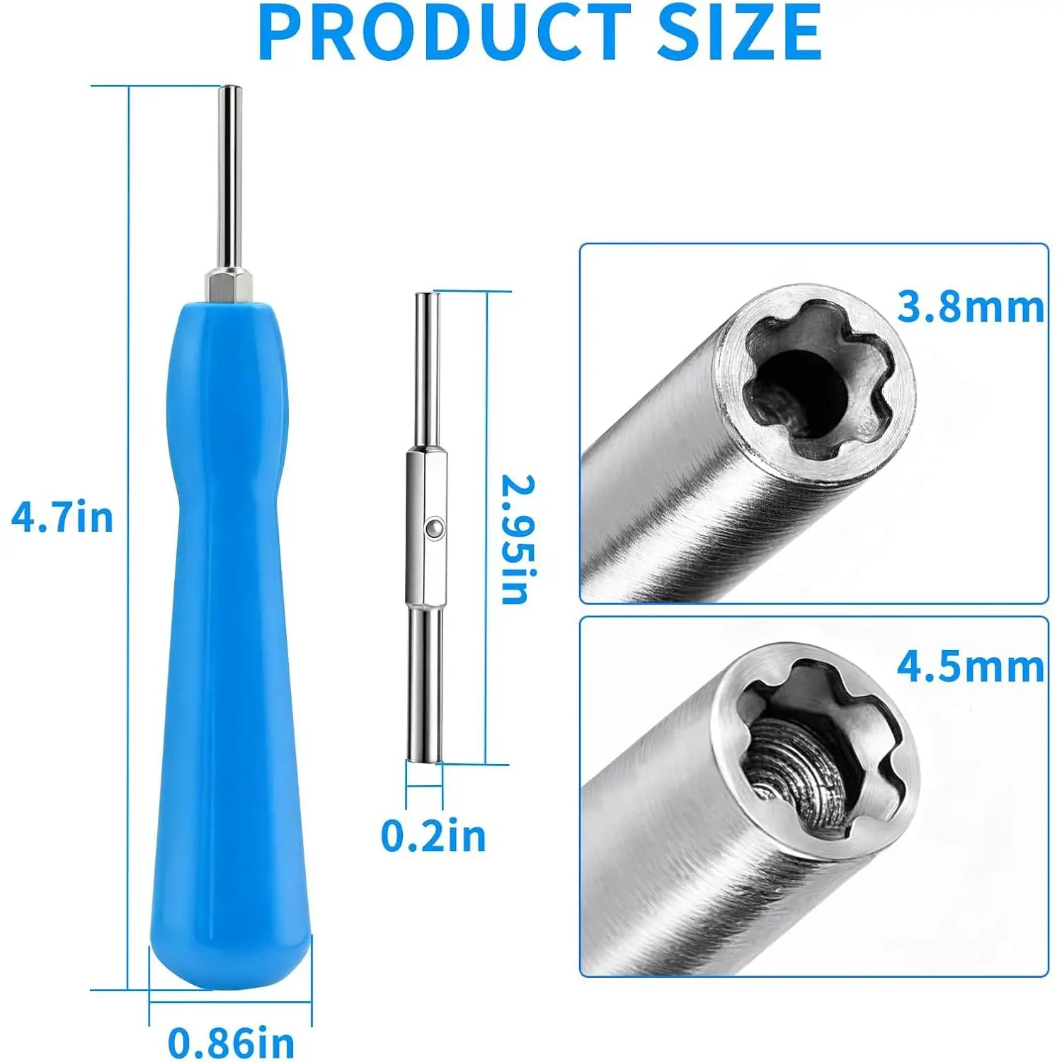 4.5mm & 3.8mm Gamebit Screwdriver Kit - Double-End Bits for NES
