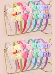 14 Pcs Satin Bow Hair Bows Set, Cute Cartoon Bowknot, Cute Girls Headbands for Parties & Daily Wear, All Seasons Versatile Gift Idea, Hair Accessories Set