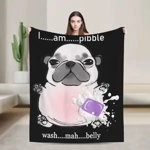 Ultimate Pibble Parent Blanket Woof Worthy Meme Comfort In Premium Flannel Ultra Soft Warm Throw For Showing Your Funny Dog Love On The Bed Sofa All Year