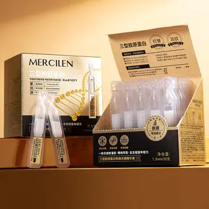 Mercilen Collagen Essence Liquid 1.5ML X 30, Firming Deep Hydration Moisturizing Serum, Hyaluronic Acid & Collagen Rich, Daily Facial Skin Care, Moisturizing & Firming, Low Allergy