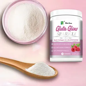 Winstown GLUTA GLOW SPARKLE POWDER - Skin Radiance Boosting Powder with Protein, Vitamin C, Biotin & Multi Collagen Complex  Glutathione