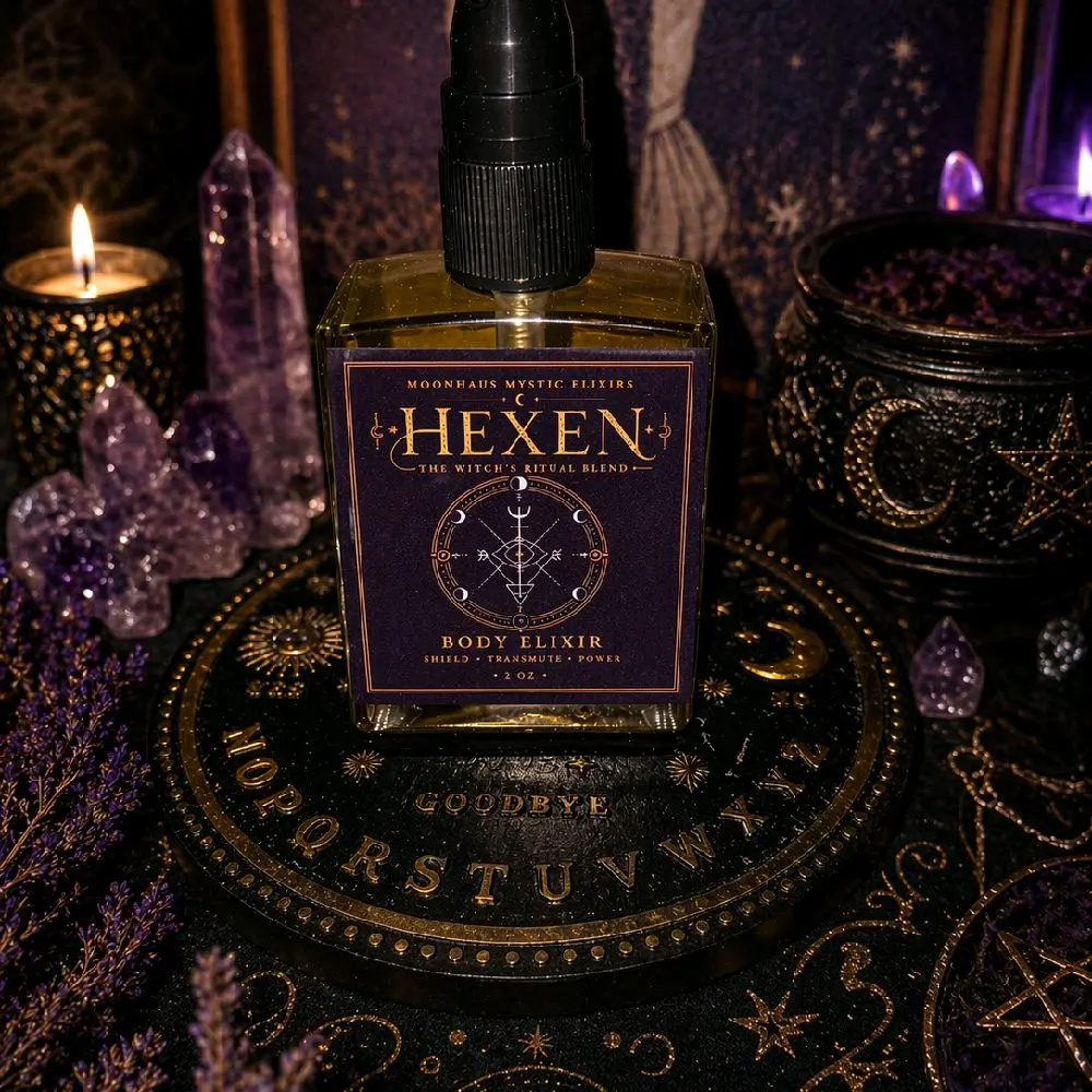 Hexen – intention anointing body elixir infused with smoky quartz crystals.
