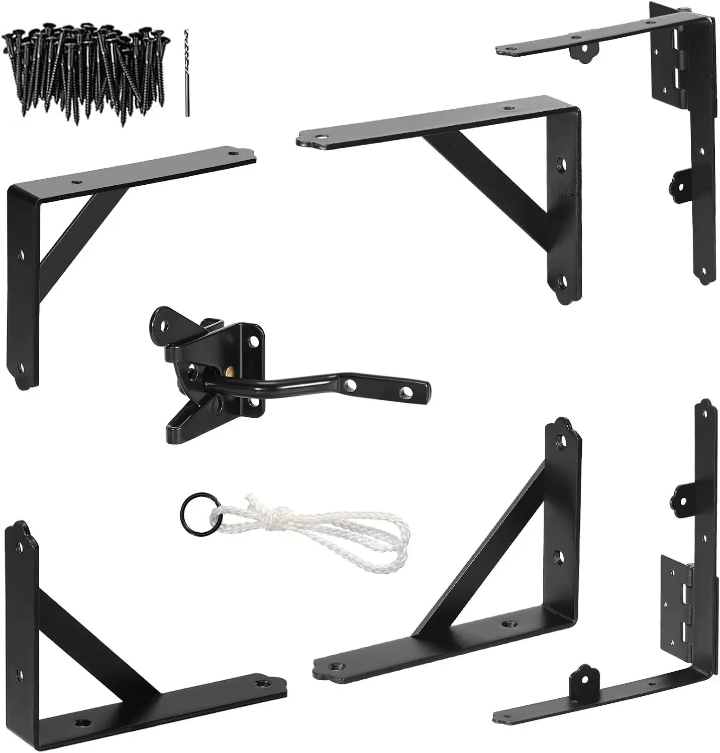 Anti Sag Fence Gate Kit, Gate Hardware Kit for Wood Fence