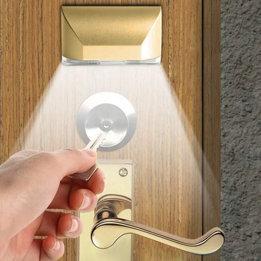 LED Intelligent Keyhole Light Lamp Door Lock Sensor Lamp -  Operated Auto Sensor Motion Detector with 4 LED for Key Hole/Door Lock ()