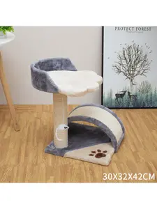 8 Side Premium Bridge Cat Climbing Frame Tree Home Decor - BLUE Wooden Structure