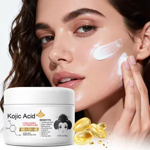 Kojic Acid Collagen Brightening Cream 100g | Kojic acid + collagen + vitamins C & E, improves dullness and brightens skin tone | Moisturizes, firms, and is non-sticky, creating a radiant complexion