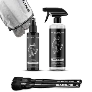 BLACKLINE RESET KIT - Scented Interior Cleaner, Air Freshener, Microfibers & Soft Brush Set - Eliminate Odor and Leave a Spotless Streak-Free Finish, Safe On All Surfaces