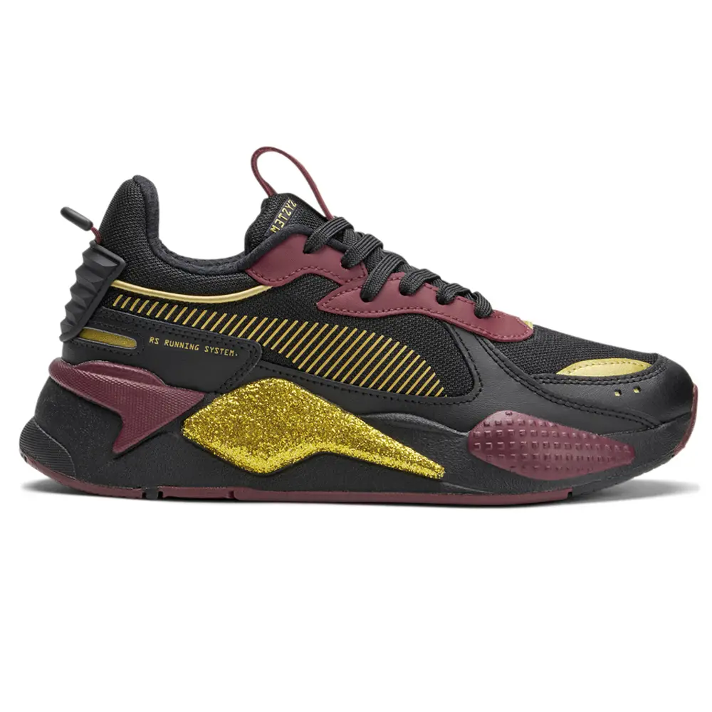 PUMA Womens Rs-X Glitz Glitter Lace Up Sneakers Shoes Casual - Black