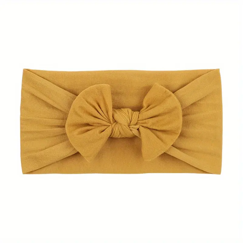 Candy Colors Baby Bowknot Hairband Broadside Headband Kids Girls Boutique Elastic Protect Turban Headwear Kids Hair Accessories Elastic Hair Accessory