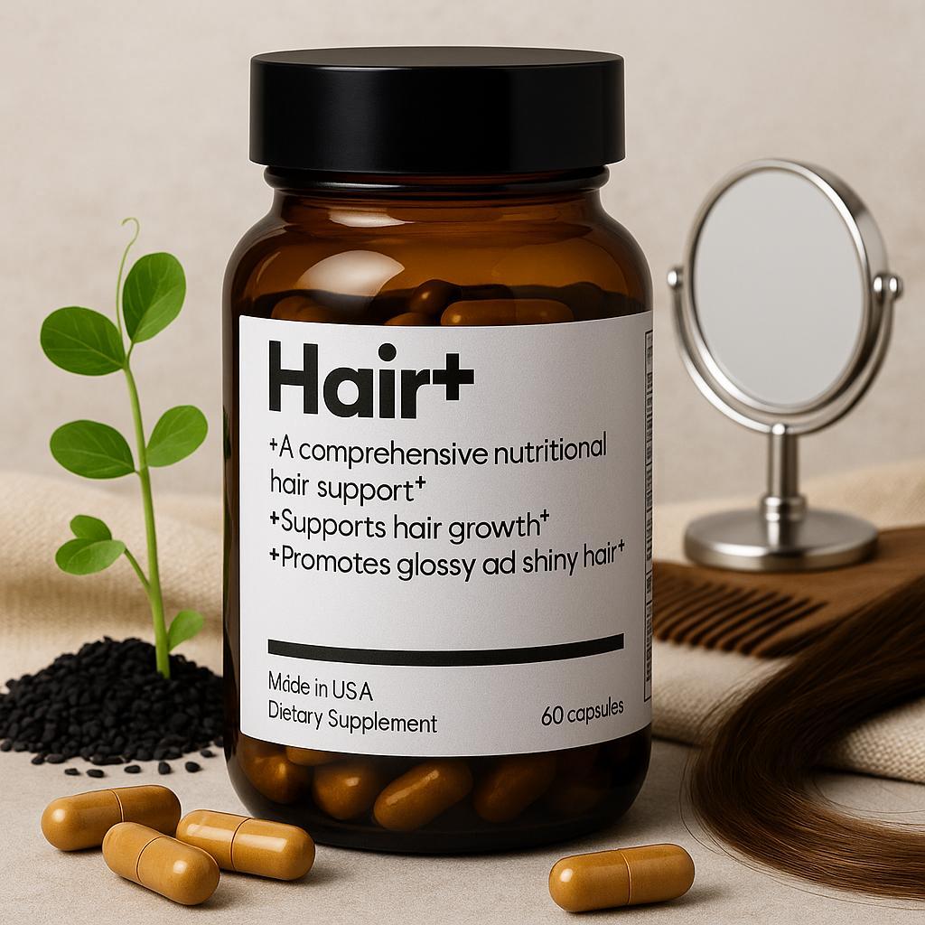 Hair Growth Supplement with AnaGain Nu Biotin Zinc & Black Sesame 60 Capsules