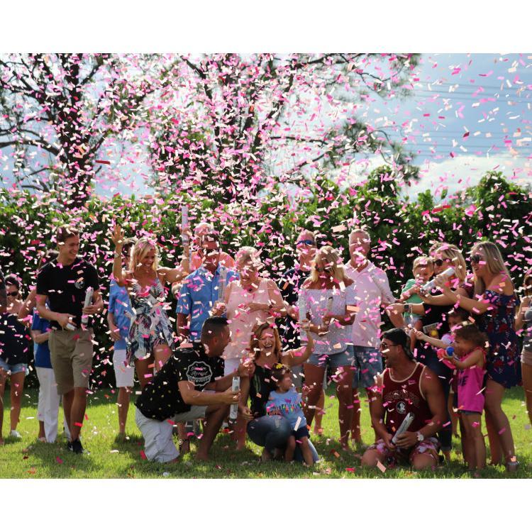 18" Pink Gender Reveal Confetti Cannon