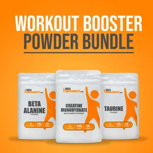 BulkSupplements - Workout Booster Powder Bundle - Creatine Monohydrate - Beta Alanine - Taurine