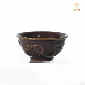 Xu Yangui · Amethyst Mist Cloud Dragon Jian Zhan Series Teacup | Purple Hues of Elegance · Auspicious Cloud Dragon · Oriental Aesthetic Cup