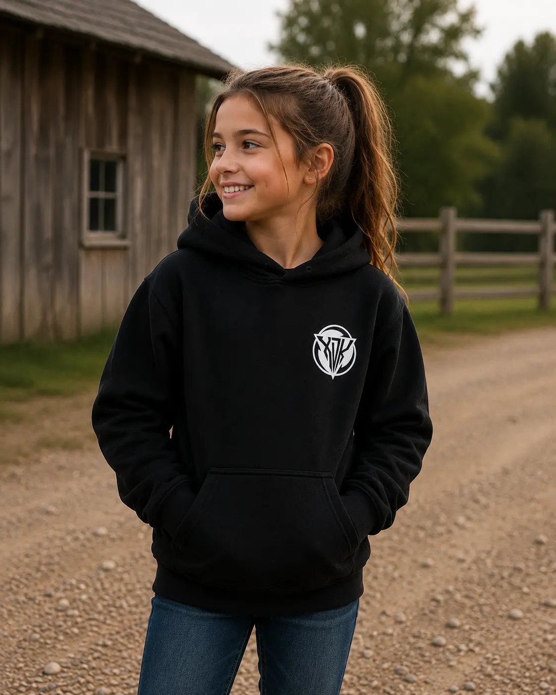 Classic XDK Logo Black Hoodie - Youth
