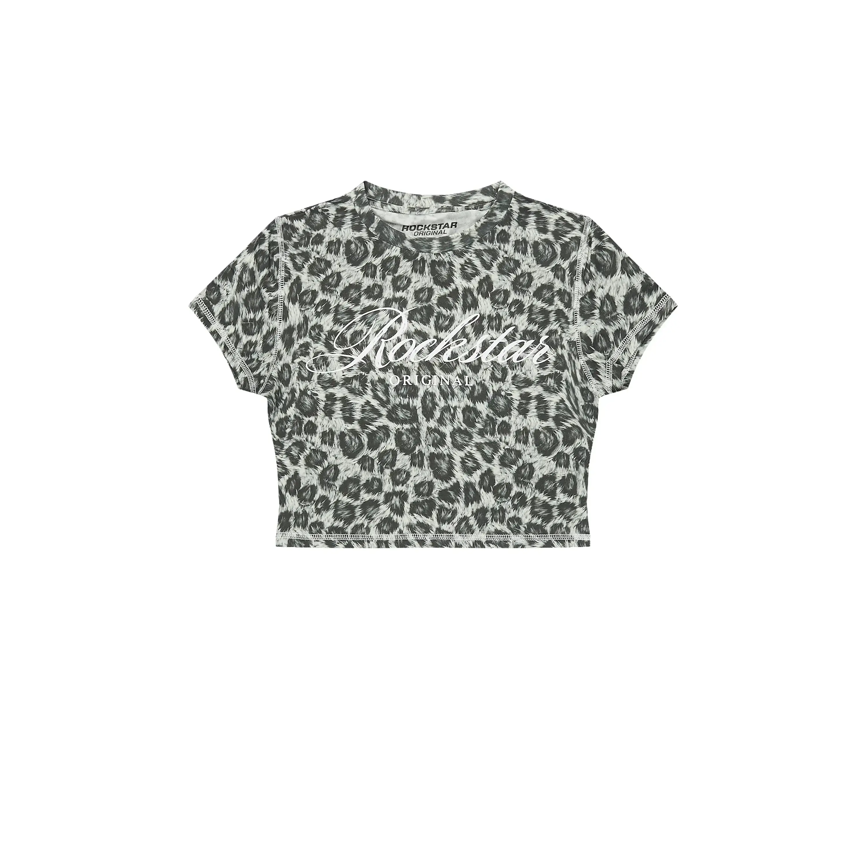 Sharae Grey Cheetah Baby Tee Shirt Sharae Grey Cheetah Baby Tee Shirt