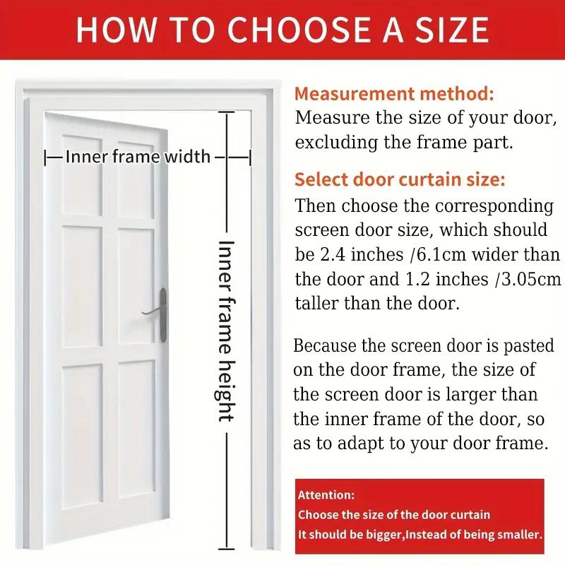 Heavy Duty [Magnetic Screen Door] Scratch-Resistant and Durable Anti-Mosquito Door Curtain, Automatic Close Modern Privacy Screen Door, Tool-Free Installation with Tap Top Tape, Designed for Front/Back Doors, Patios