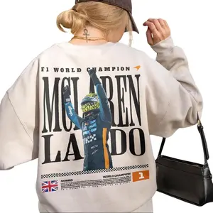 Lando Inspired Racing Champion Graphic Sweatshirt Retro 2025 Motorsport Style Crewneck Unisex Streetwear Fan Gift S-5XL Soft Comfy Classic Fit