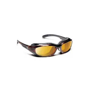 212 MAIN 7eye Churada Airshield Low-Profile Plush Outer Sharp View Yellow Sunglasses - Dark Tortoise, Casual Sunglasses, Sunglasses Frames