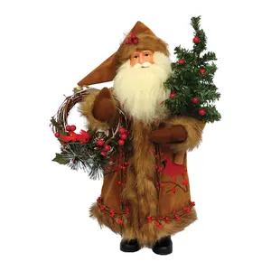 15" Cardinal and Berries Santa by Santa's Workshop