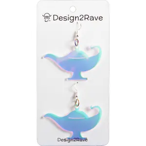 Iridescent Acrylic Genie Lamp Earrings