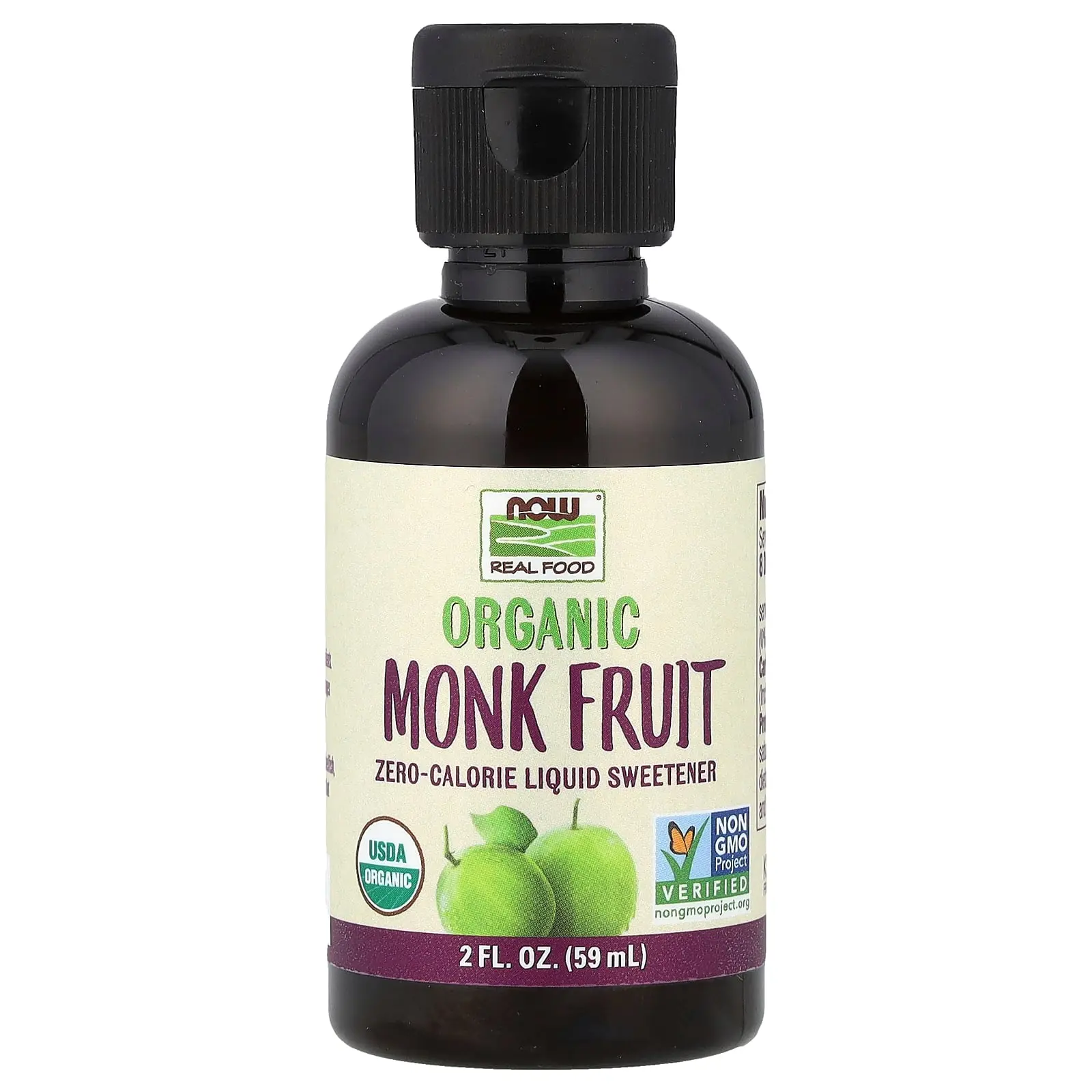NOW Foods Real Food, Organic Monk Fruit, Liquid Sweetener, 2 fl oz (59 ml) NOW Foods Real Food, Organic Monk Fruit, Liquid Sweetener, 2 fl oz (59 ml)