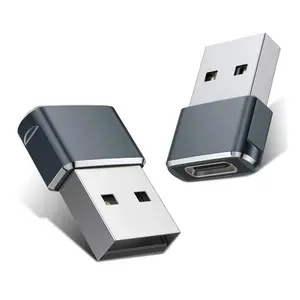 USB to USB C Adapter, 2 Counts USB C Female to A Male Charger Type C Converter, Fast Charging Portable Adapter for iWatch 7 8 SE, iPhone, AirPods, iPad Air, Samsung