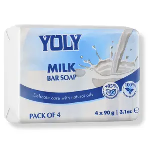 Yoly Bar Soap Milk 4 Pack 90g each –Gentle Daily Cleanser
