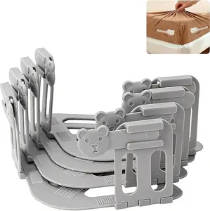 Sheet Holders for Corners 4-Pack, Bed Sheet Fastener, Bed Sheet Holders for Corners, Keep Fitted Sheet Tight, Non-Slip Fastener Straps Stop Sheet Coming Off,No-Slip Clips, Easy Setup