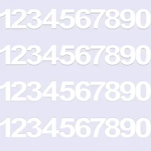 40 Pcs 4 t Vinyl Number Decal for Mailbox Car Waterproof Numbers Sticker Rective Antifading Vinyl Number Decal Prespaced Sign for Door Truck Home Business Address(White,2 Inch)