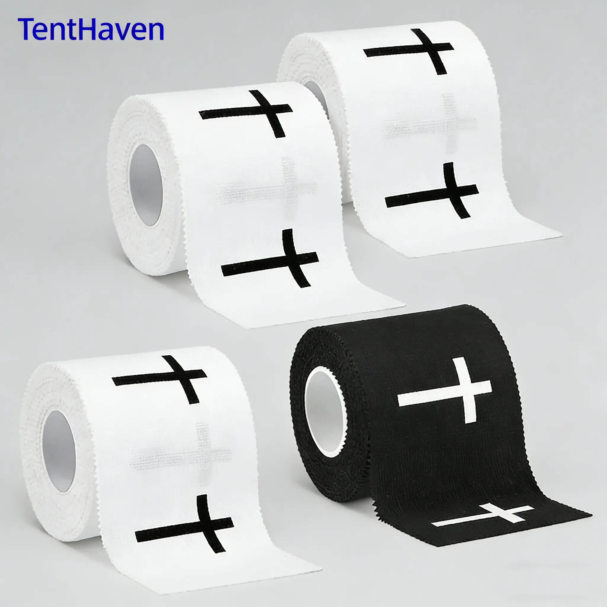 Christian Cross Elastic Athletic Tape with Christian Message - Cotton Sports Wrap for Wrist Support, 2in x 23ft Roll for Soccer, Gymnastics, Faith-Based Gift