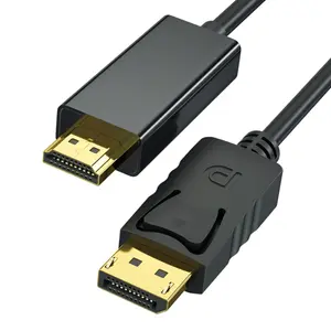 DisplayPort to HDMI Cable 6ft, 4K DP to HDMI Cable Adapter, Uni-Directional DP 1.2 to HDMI 1.4 Cables Compatible with PC TV Monitor Projector Laptop Dell HP and More