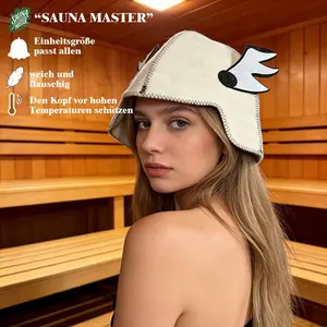 Angelic Woolen Sauna Cap Protects Head & Ears From Heat, Enhances Hair Care Absorption, Prevents Split Ends, Cute Hanging Design