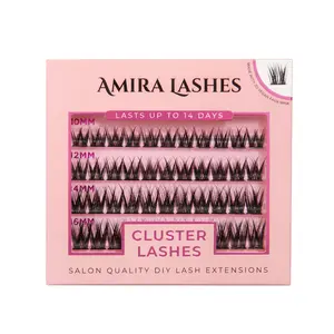 Amira Lashes Individual Cluster Lashes 10-16MM - Flirty Flare