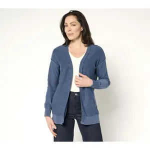 Attitudes by Renee 100% Cotton Cardigan with Wash Effect