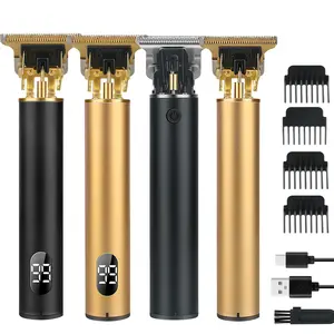 Professional Hair Clipper for Men - Multifunctional Portable Rechargeable Trimmer - 1 Set with Comfortable Design and User-Friendly Interface Black
