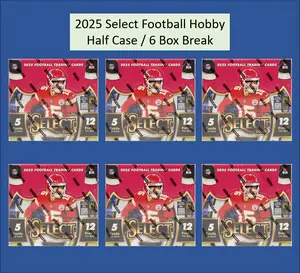 Break 8185 - 2025 Select Football Hobby Half Case / 6 Box Break by NFL Team Ripped and Shipped Collectible