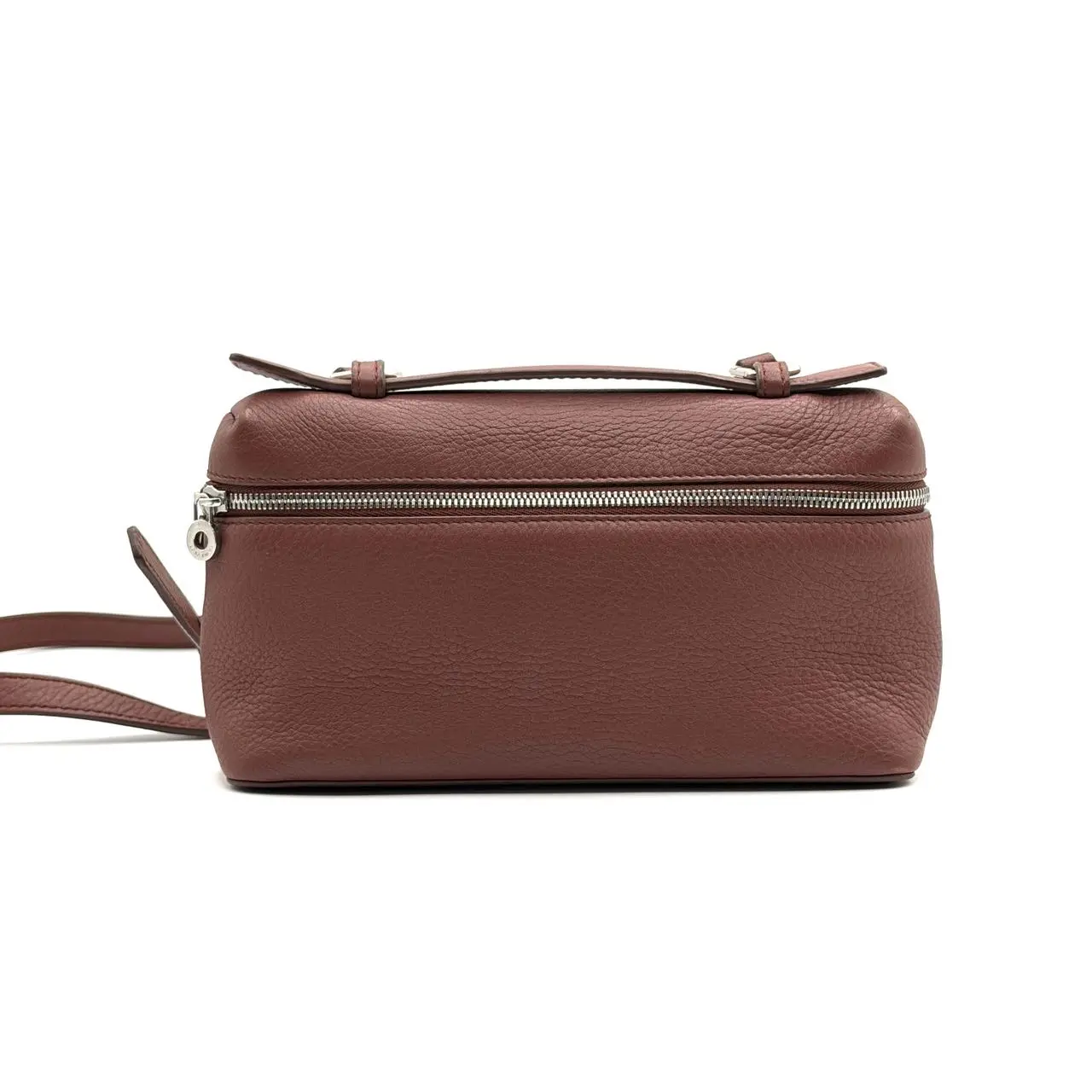 Pre-owned Loro Piana Leather Toiletry Bags CALUXB Tender Calfskin Extra Pocket L27 Kummel 10.5x6.25x4in