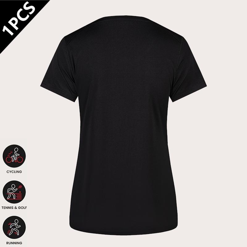 4-pack women’s quick-dry sports T-shirts, solid-color quick-dry sports T-shirts, women’s multicolor versatile cycling short-sleeve shirts, made from high-stretch quick-dry fabric with excellent moisture absorption and sweat wicking, simple versatile fit,